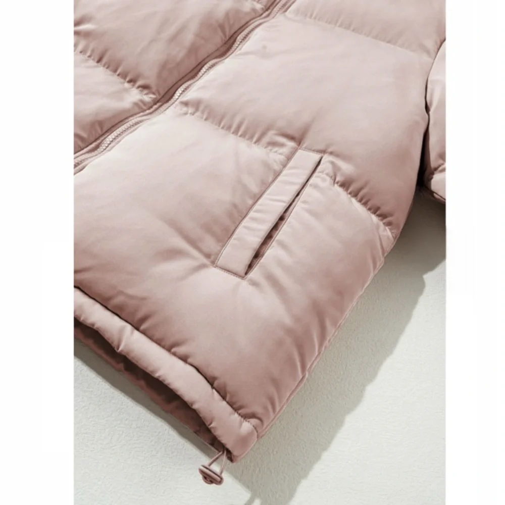 Pink Full Zipper Quilted Puffer Jacket - Picture 11 of 13